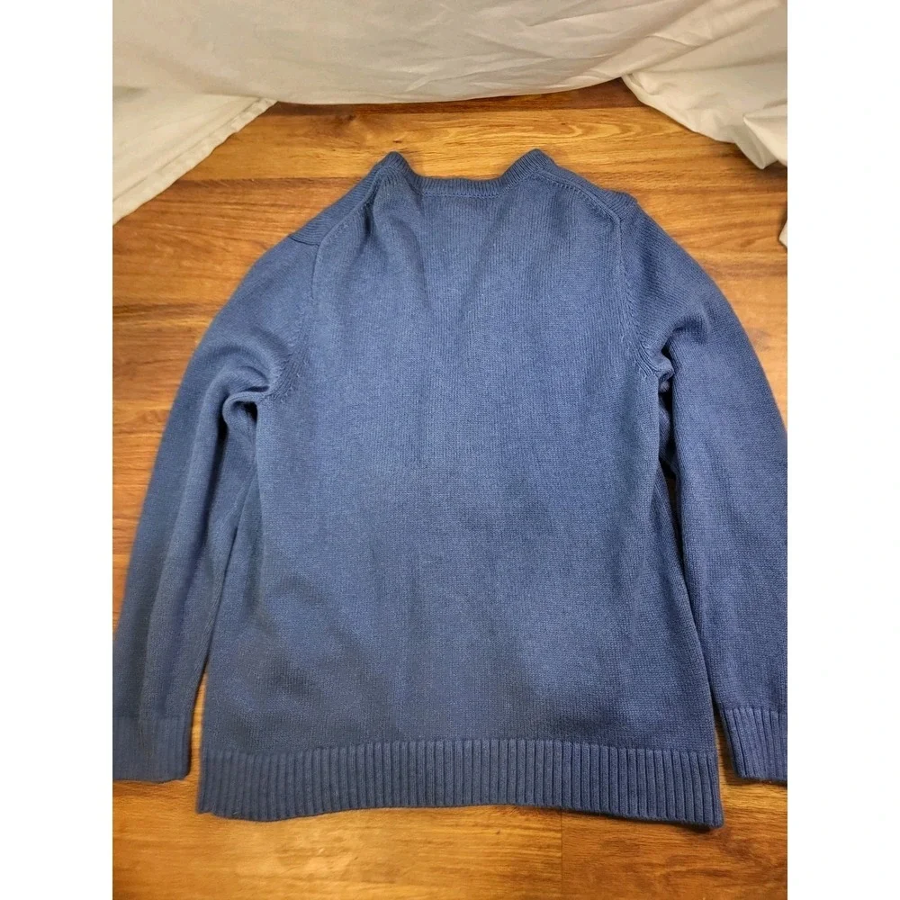 LL Bean Men's Button Front Cardigan Sweater 100% Cotton Size L